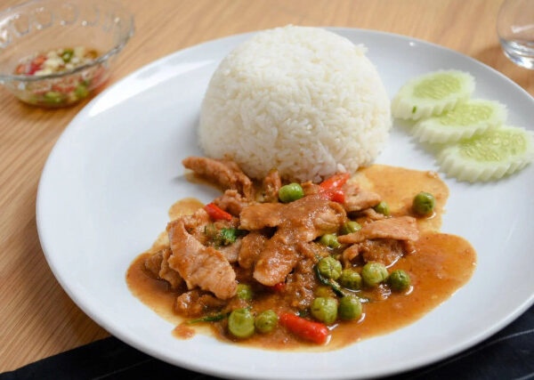 Pork or Chicken Panang Curry with Rice
