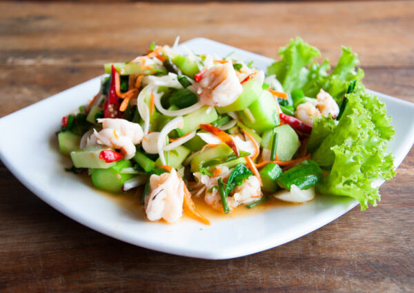 Kale & Shrimp Spicy Salad